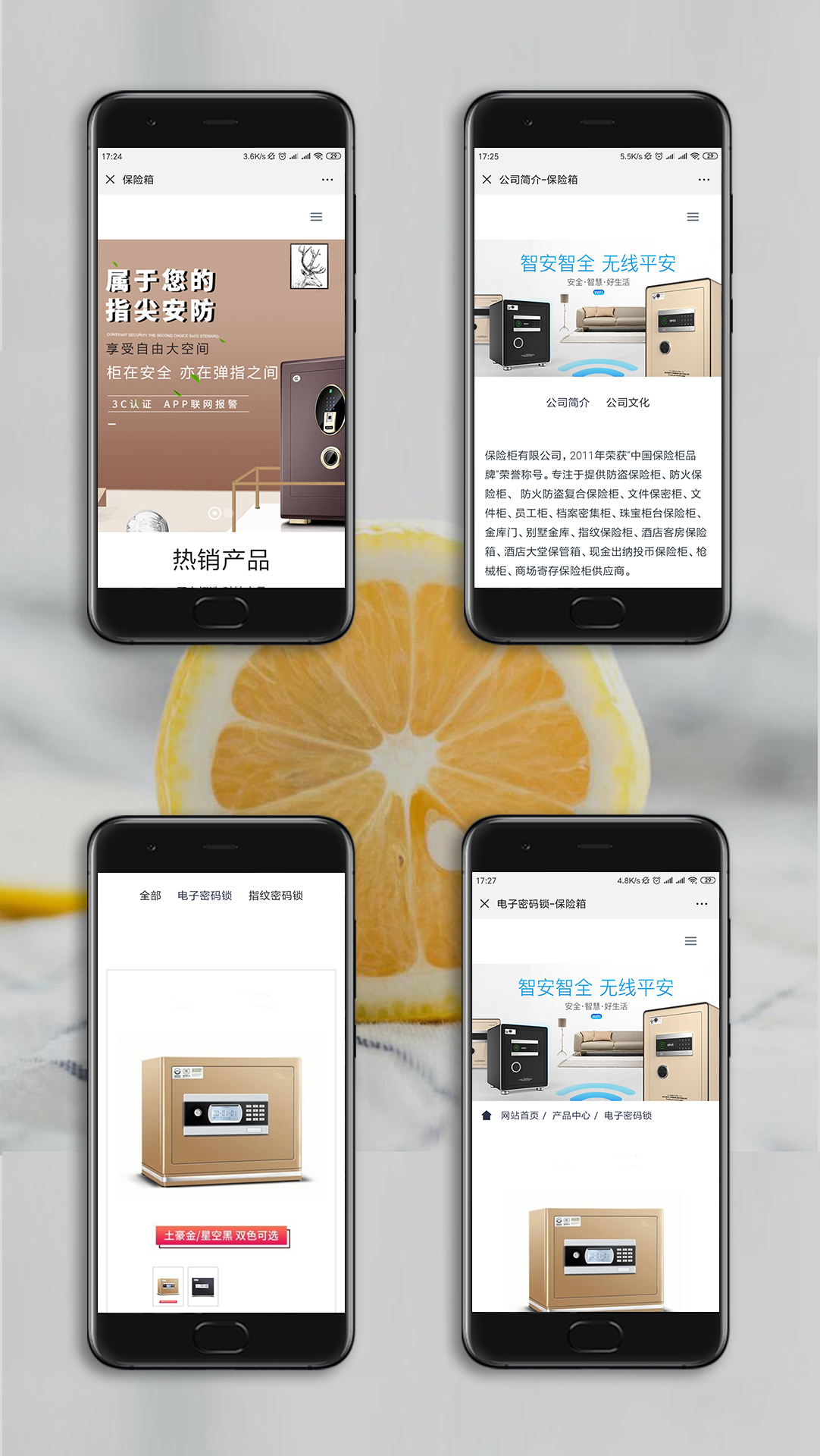 保險箱網(wǎng)站案例效果圖